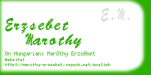 erzsebet marothy business card